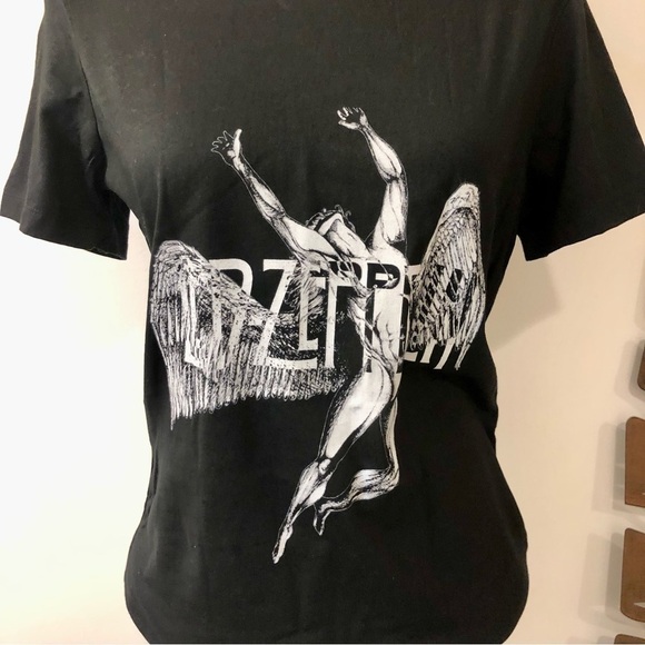LED ZEPPELIN 1975 US Tour Slim Fit Ladies T Shirt - Picture 2 of 11